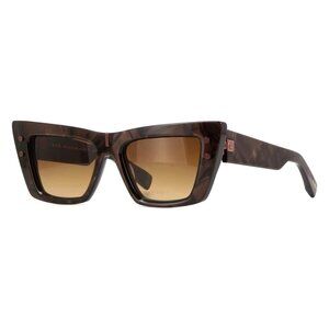 New BALMAIN B-Eye Havana Cat Eye BPS 156 D Sunglasses Women